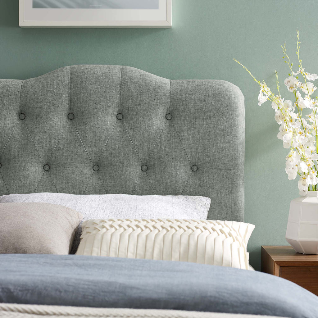 Annabel Upholstered Fabric Twin Headboard - Gray