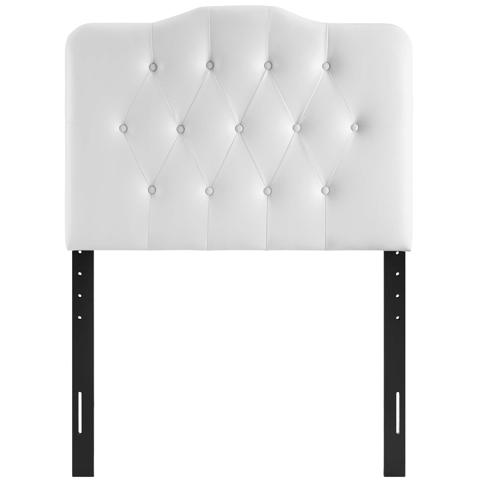 Annabel Upholstered Vinyl Twin Headboard - White