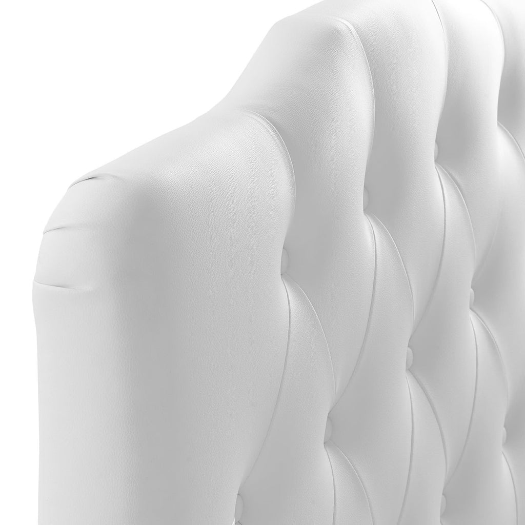 Annabel Upholstered Vinyl Twin Headboard - White
