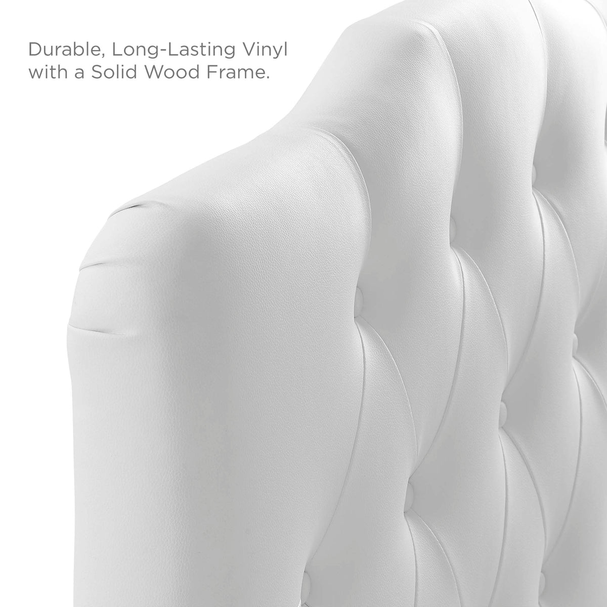 Annabel Upholstered Vinyl Twin Headboard - White