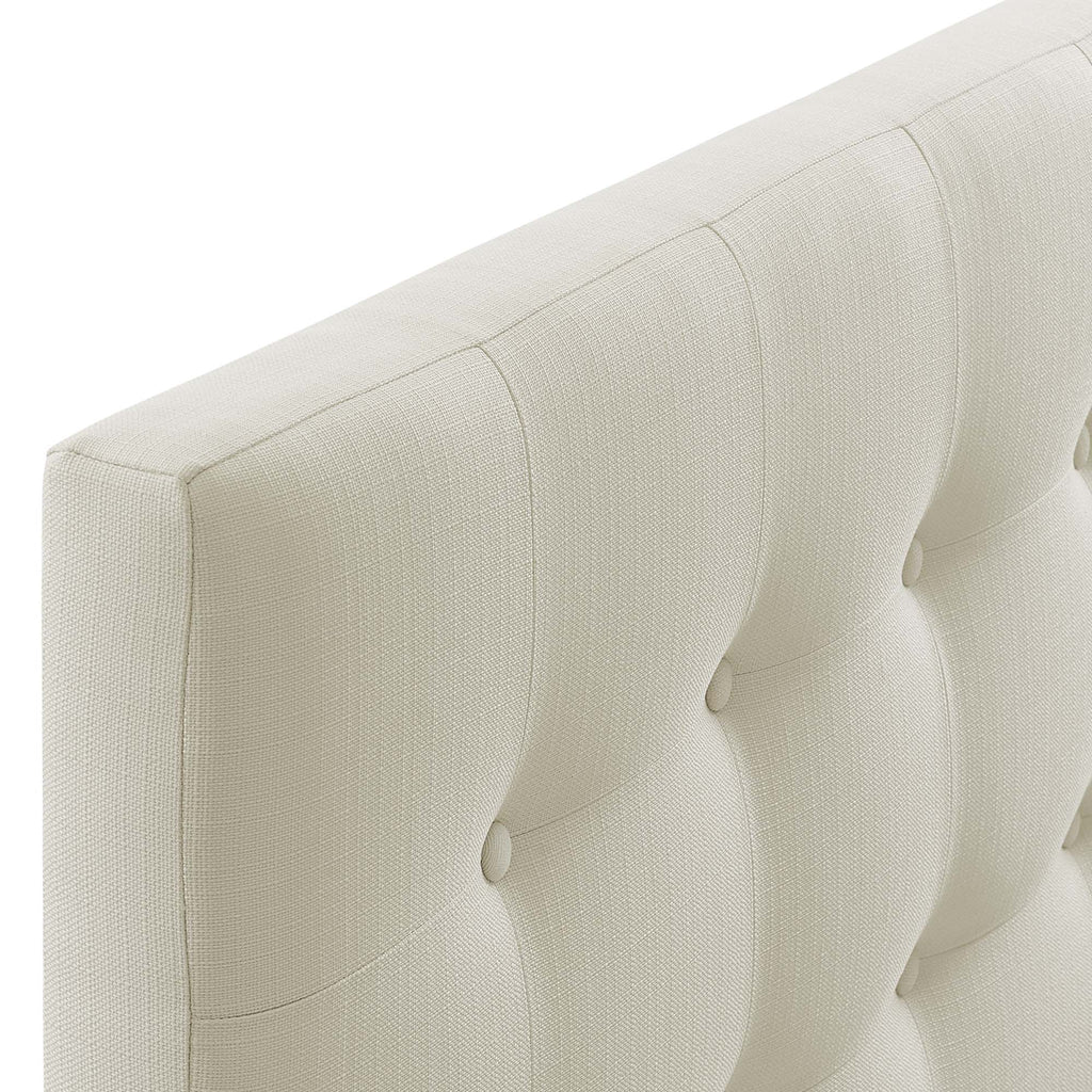 Emily Upholstered Fabric Queen Headboard - Ivory