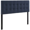 Emily Upholstered Fabric Queen Headboard - Navy