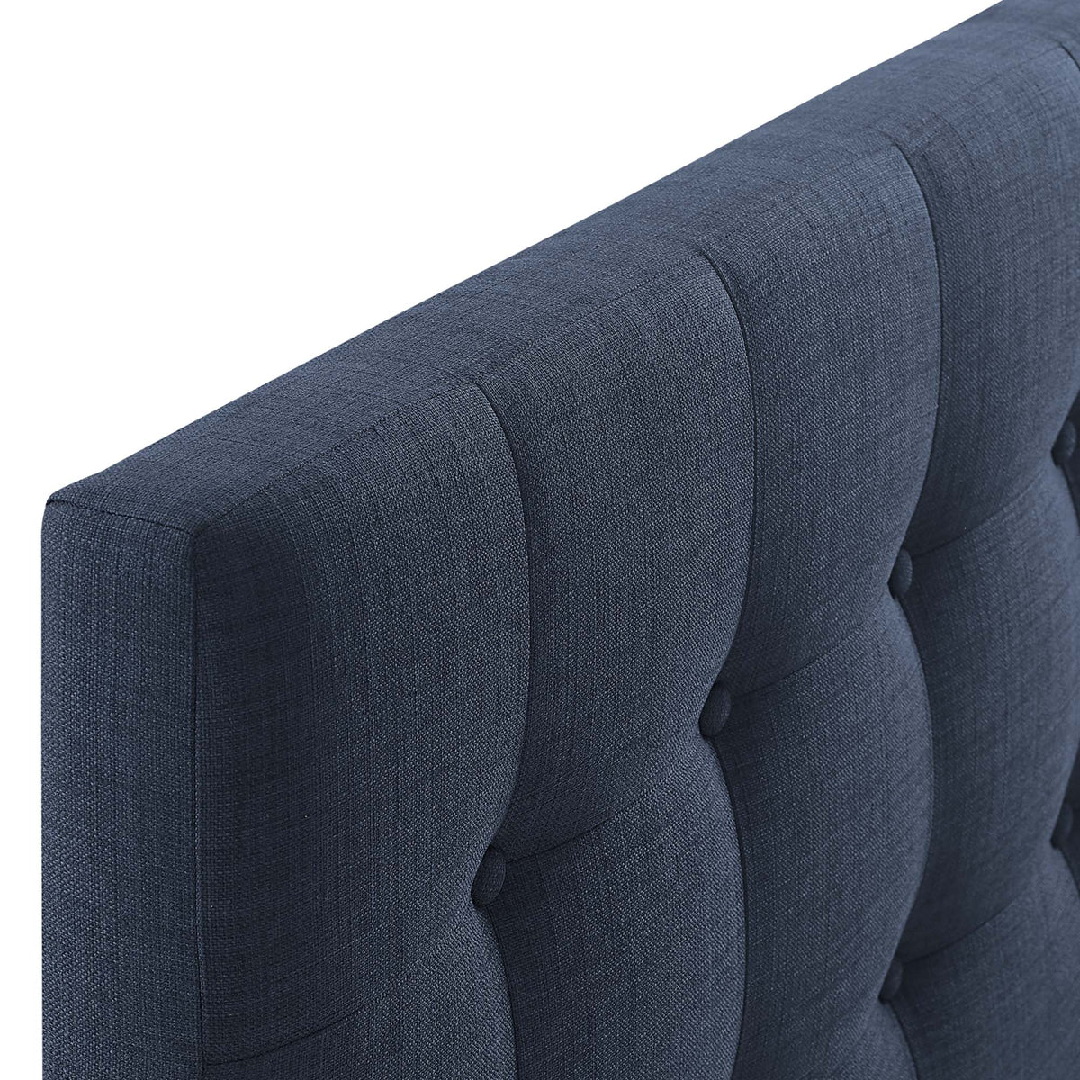 Emily Upholstered Fabric Queen Headboard - Navy