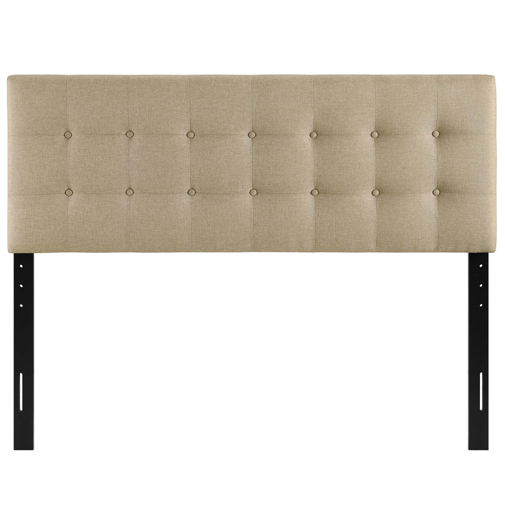 Emily Upholstered Fabric Full Headboard - Beige