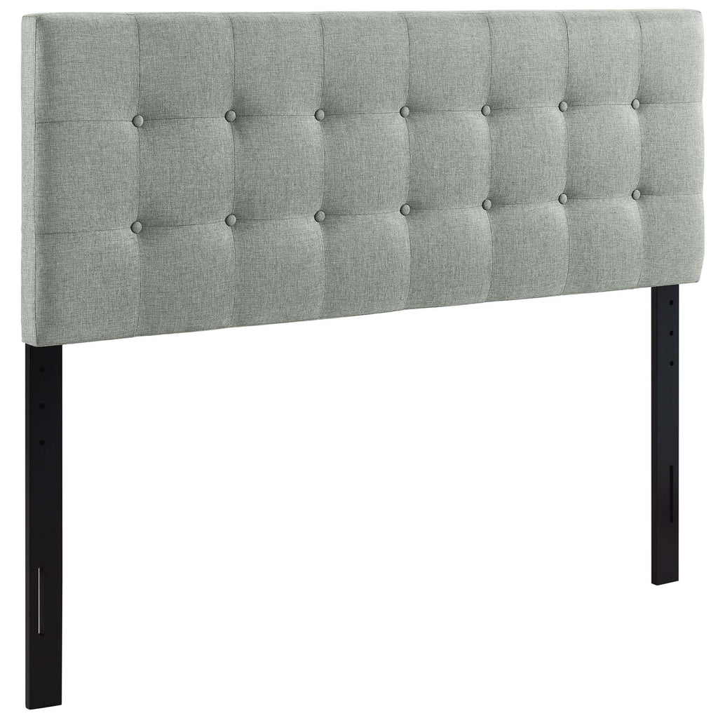 Emily Upholstered Fabric Full Headboard - Gray