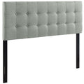 Emily Upholstered Fabric Full Headboard - Gray