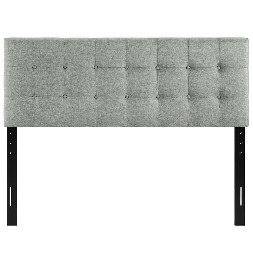 Emily Upholstered Fabric Full Headboard - Gray