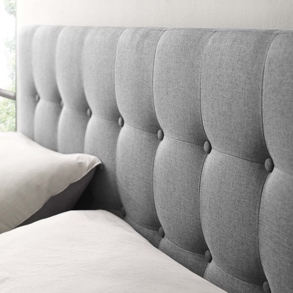 Emily Upholstered Fabric Full Headboard - Gray