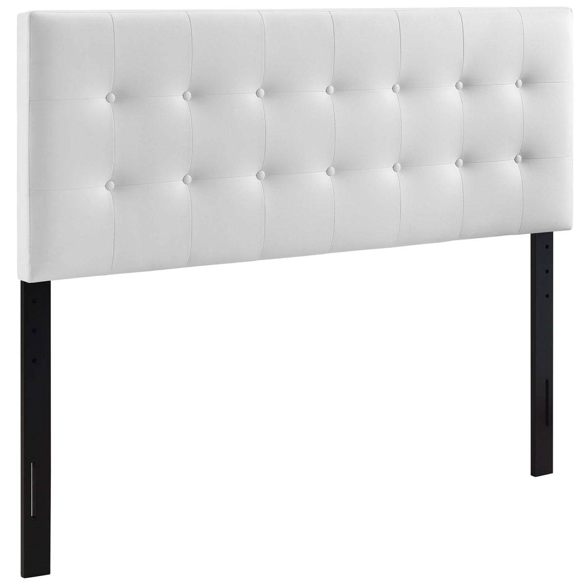 Emily Upholstered Vinyl Full Headboard - White