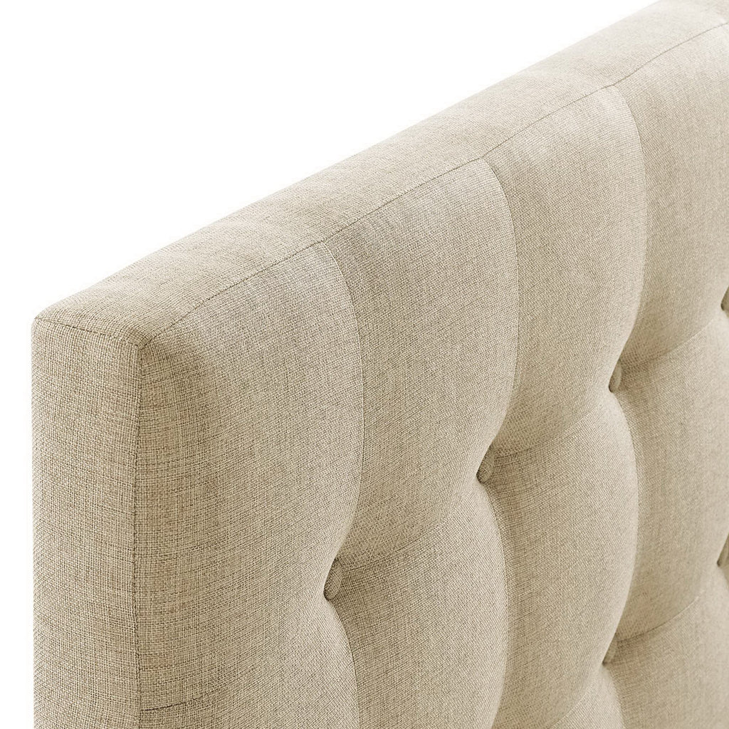 Emily Upholstered Fabric King Headboard - Beige