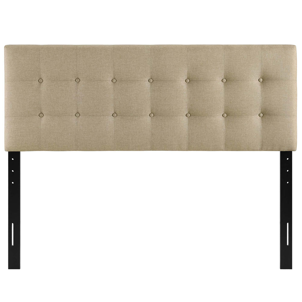 Emily Upholstered Fabric King Headboard - Beige