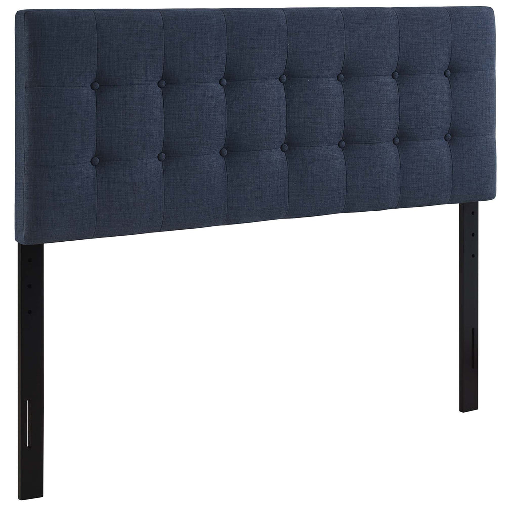 Emily Upholstered Fabric King Headboard - Navy