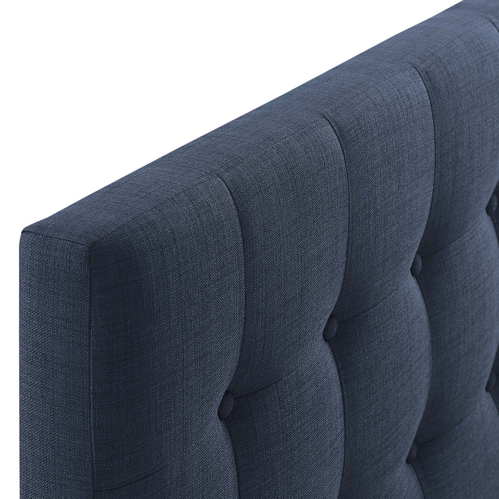 Emily Upholstered Fabric King Headboard - Navy