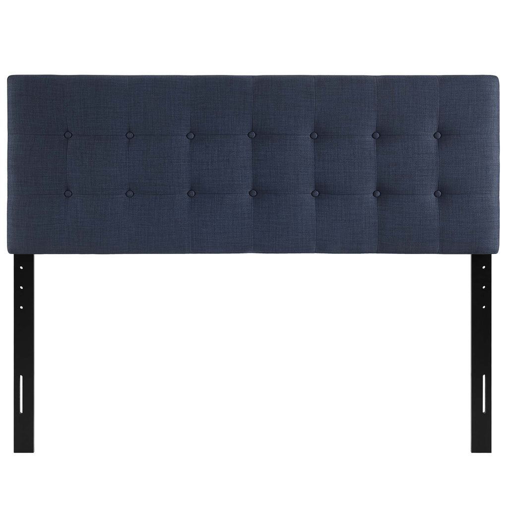 Emily Upholstered Fabric King Headboard - Navy