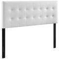 Emily Upholstered Vinyl King Headboard - White