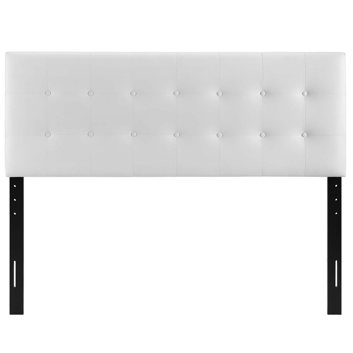 Emily Upholstered Vinyl King Headboard - White