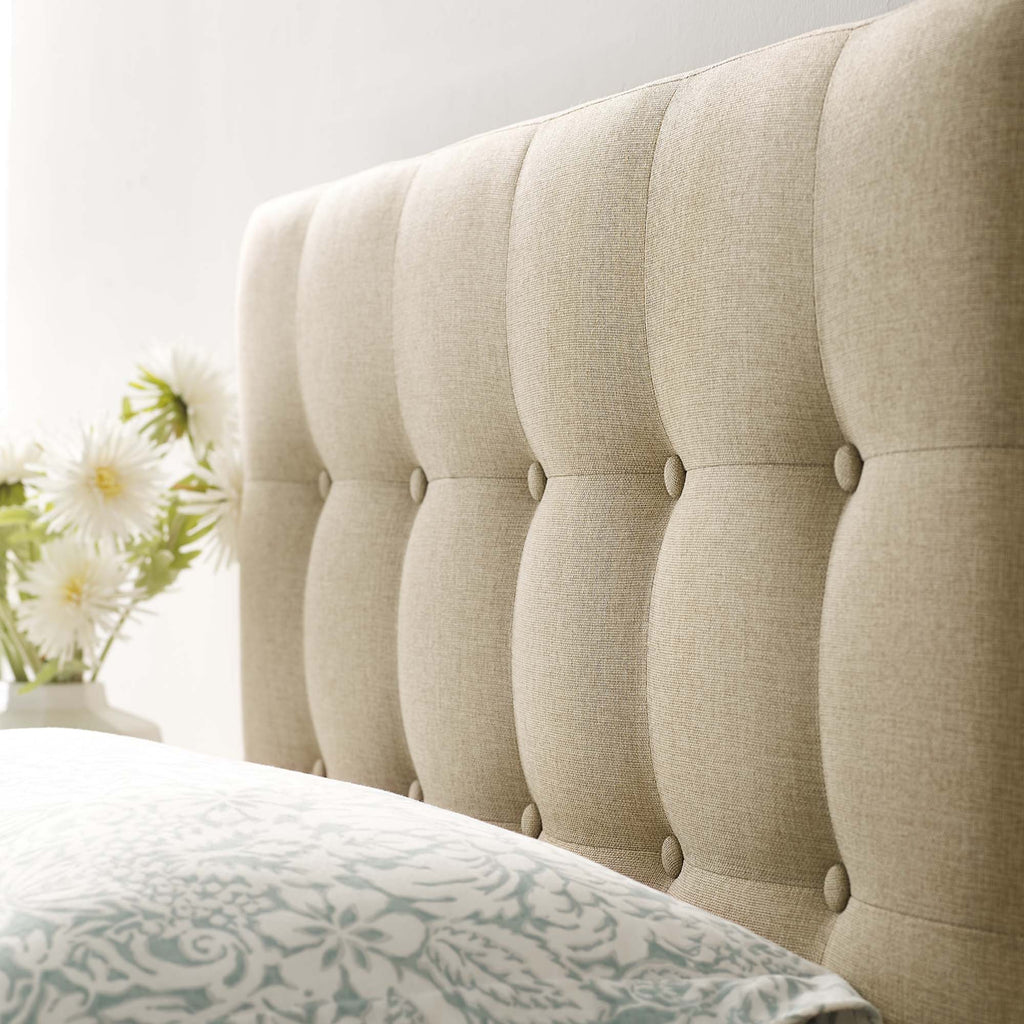 Emily Upholstered Fabric Twin Headboard - Beige