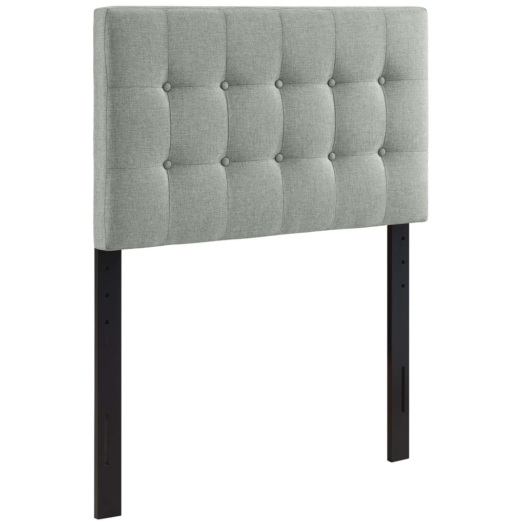 Emily Upholstered Fabric Twin Headboard - Gray