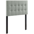Emily Upholstered Fabric Twin Headboard - Gray