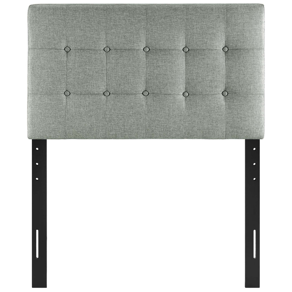 Emily Upholstered Fabric Twin Headboard - Gray