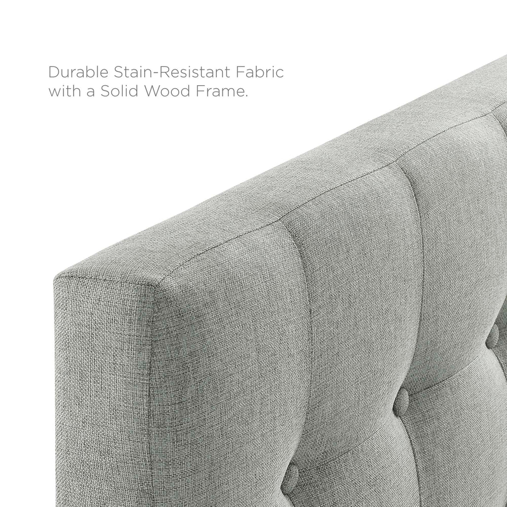 Emily Upholstered Fabric Twin Headboard - Gray