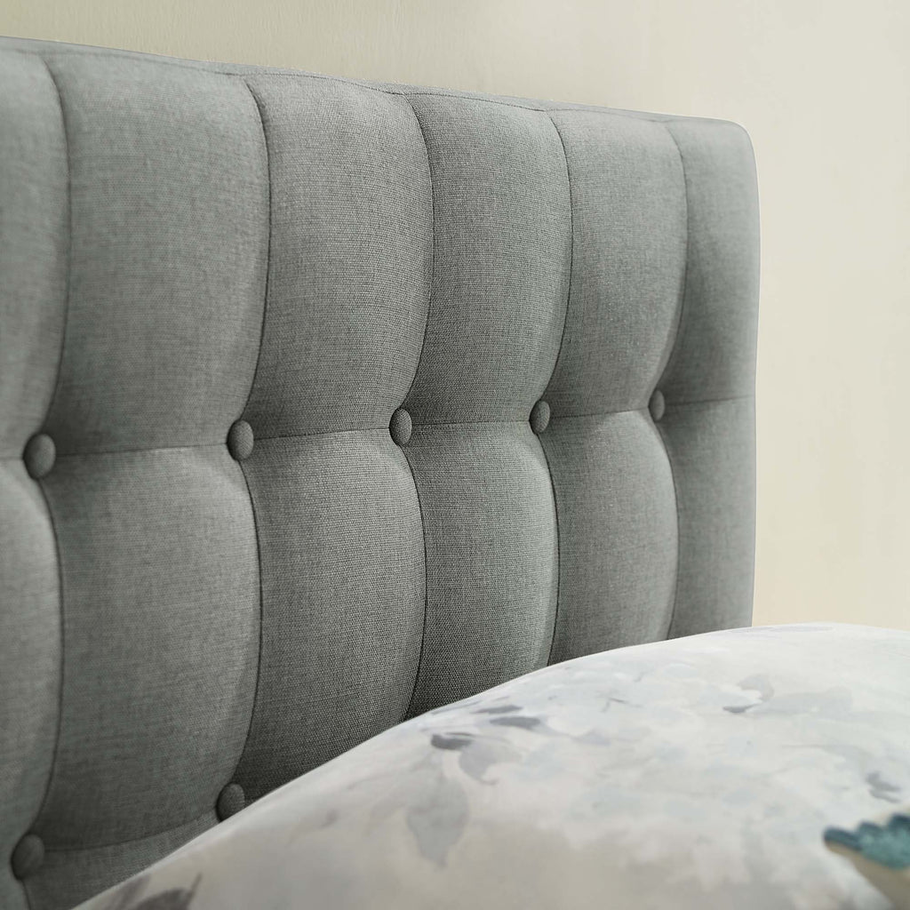 Emily Upholstered Fabric Twin Headboard - Gray