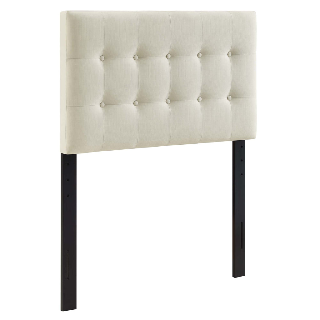 Emily Upholstered Fabric Twin Headboard - Ivory