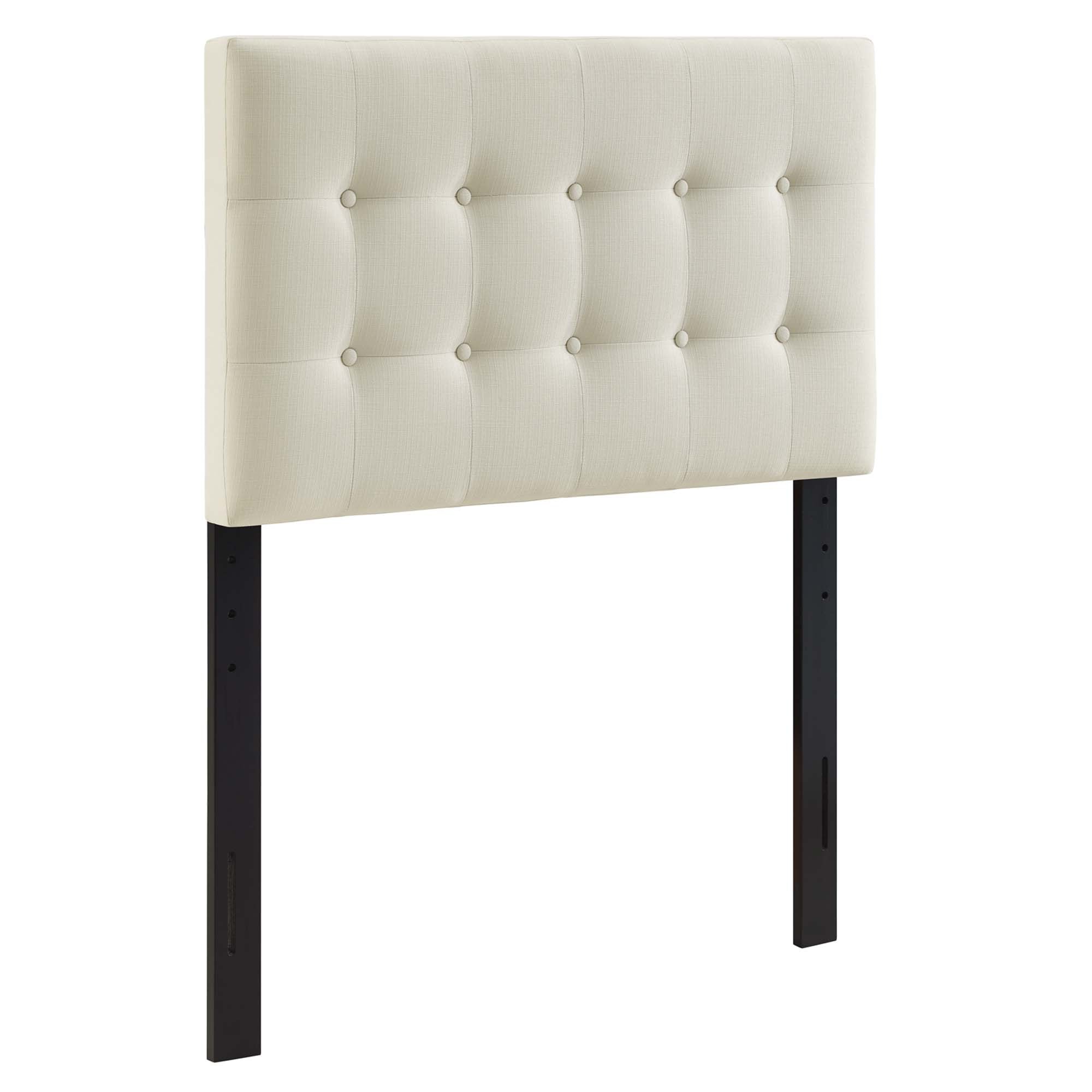Emily Upholstered Fabric Twin Headboard - Ivory