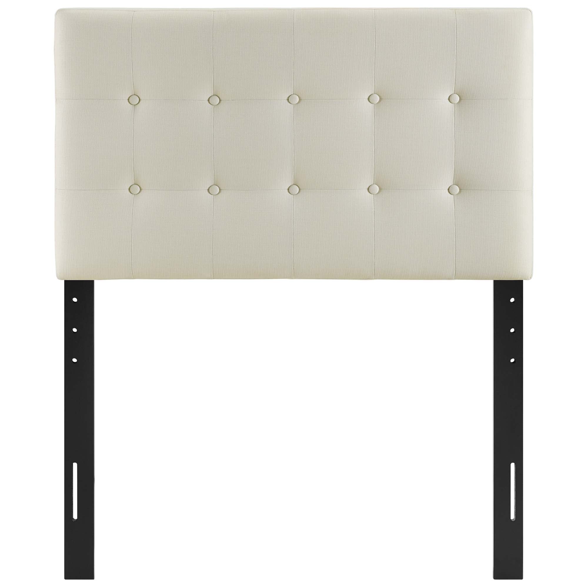 Emily Upholstered Fabric Twin Headboard - Ivory