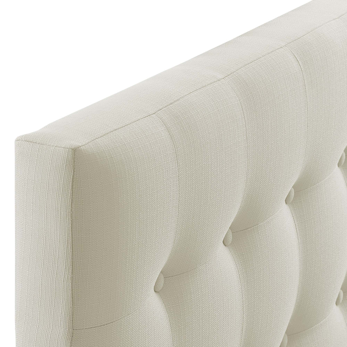 Emily Upholstered Fabric Twin Headboard - Ivory