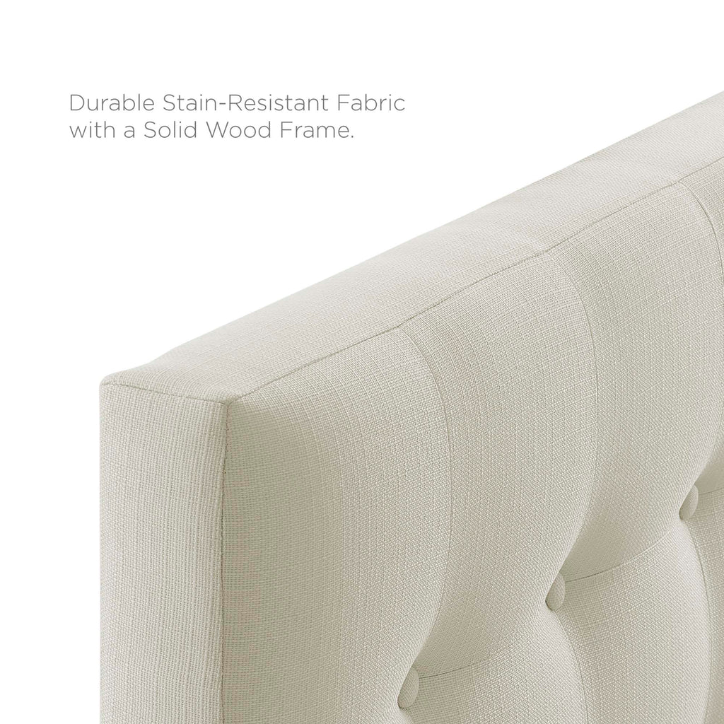 Emily Upholstered Fabric Twin Headboard - Ivory