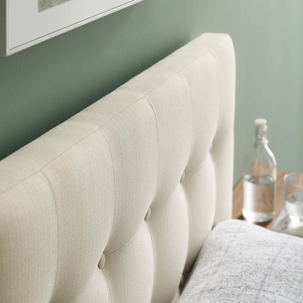 Emily Upholstered Fabric Twin Headboard - Ivory