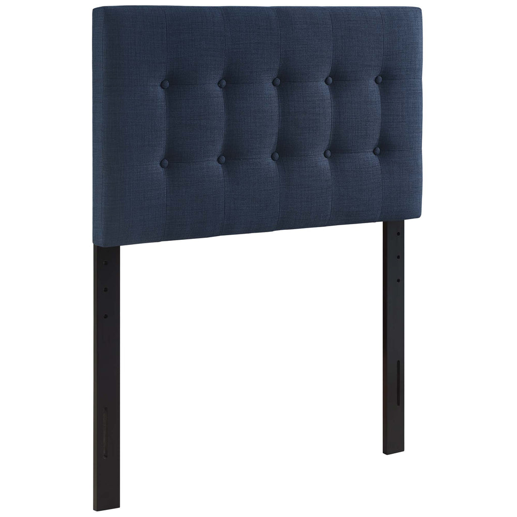 Emily Upholstered Fabric Twin Headboard - Navy