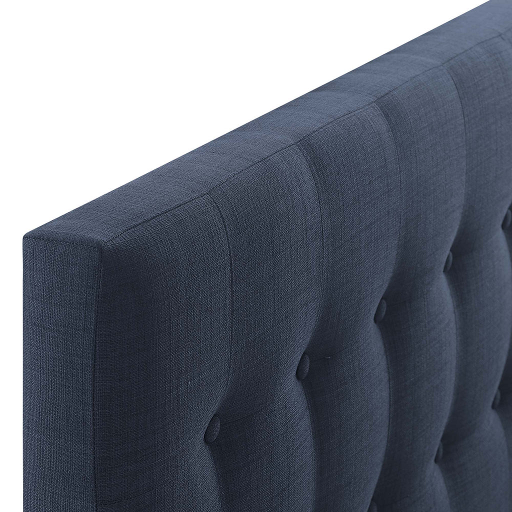 Emily Upholstered Fabric Twin Headboard - Navy
