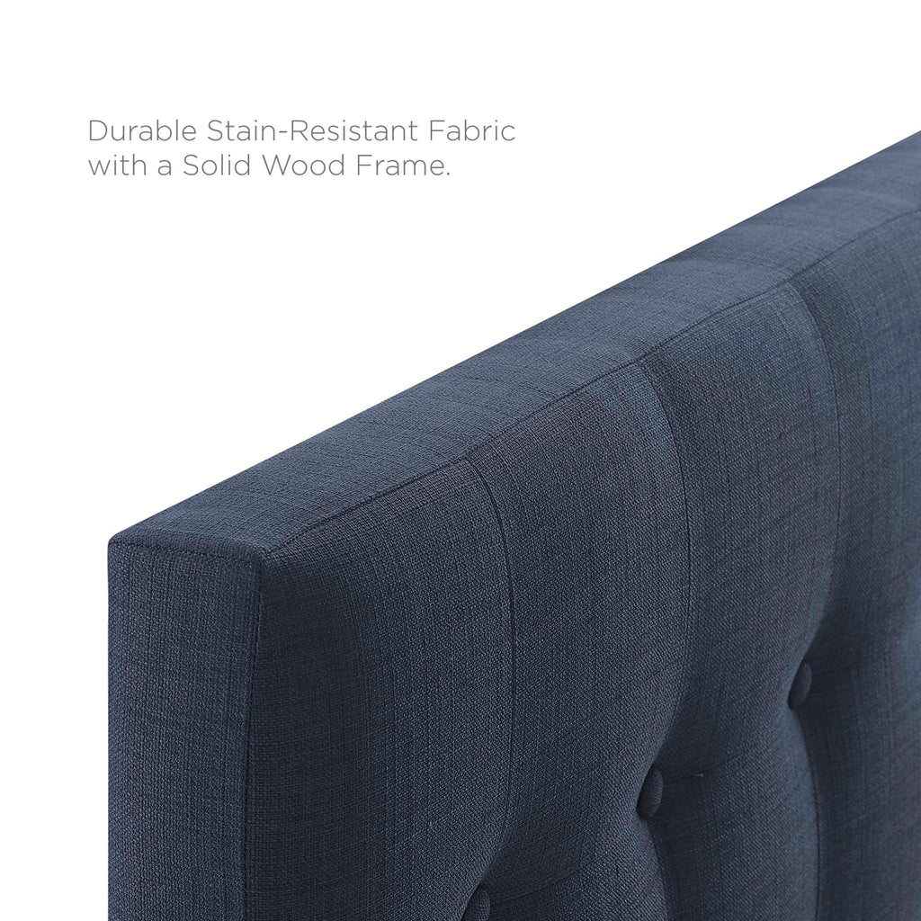 Emily Upholstered Fabric Twin Headboard - Navy