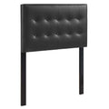 Emily Upholstered Vinyl Twin Headboard - Black