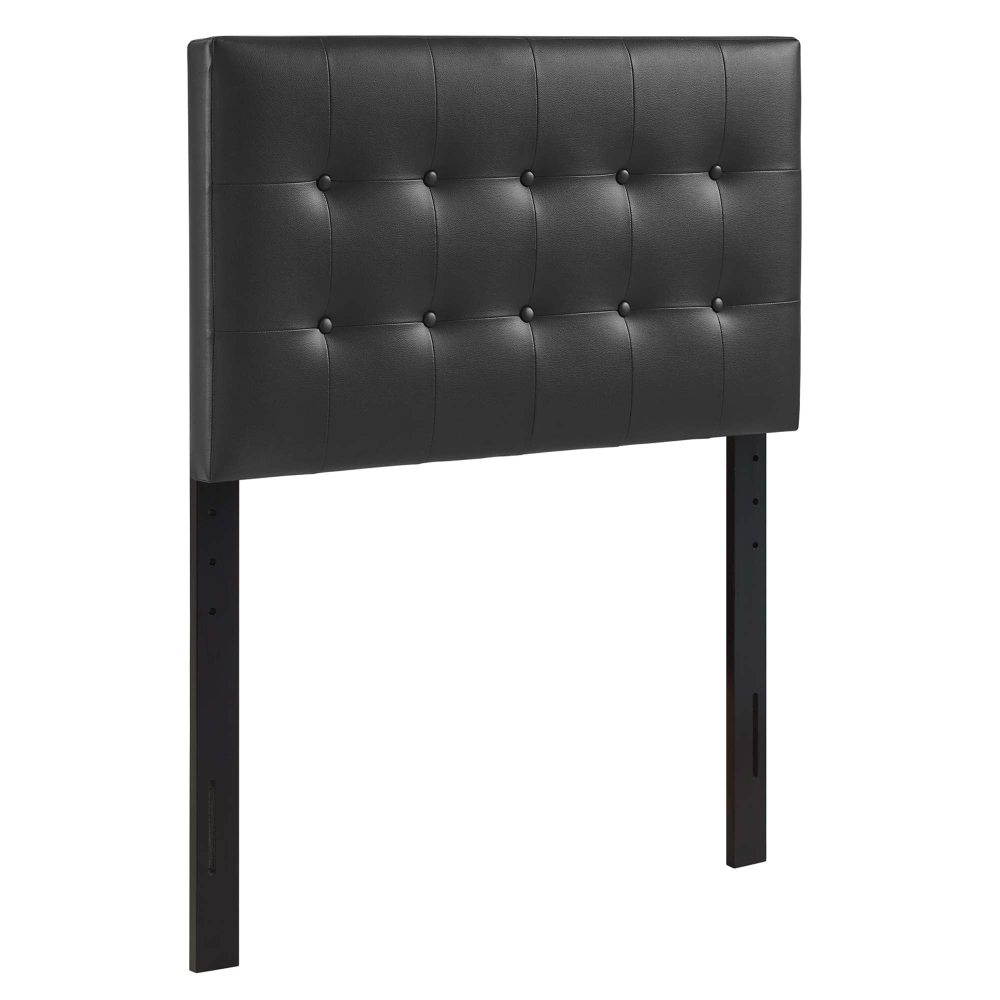 Emily Upholstered Vinyl Twin Headboard - Black