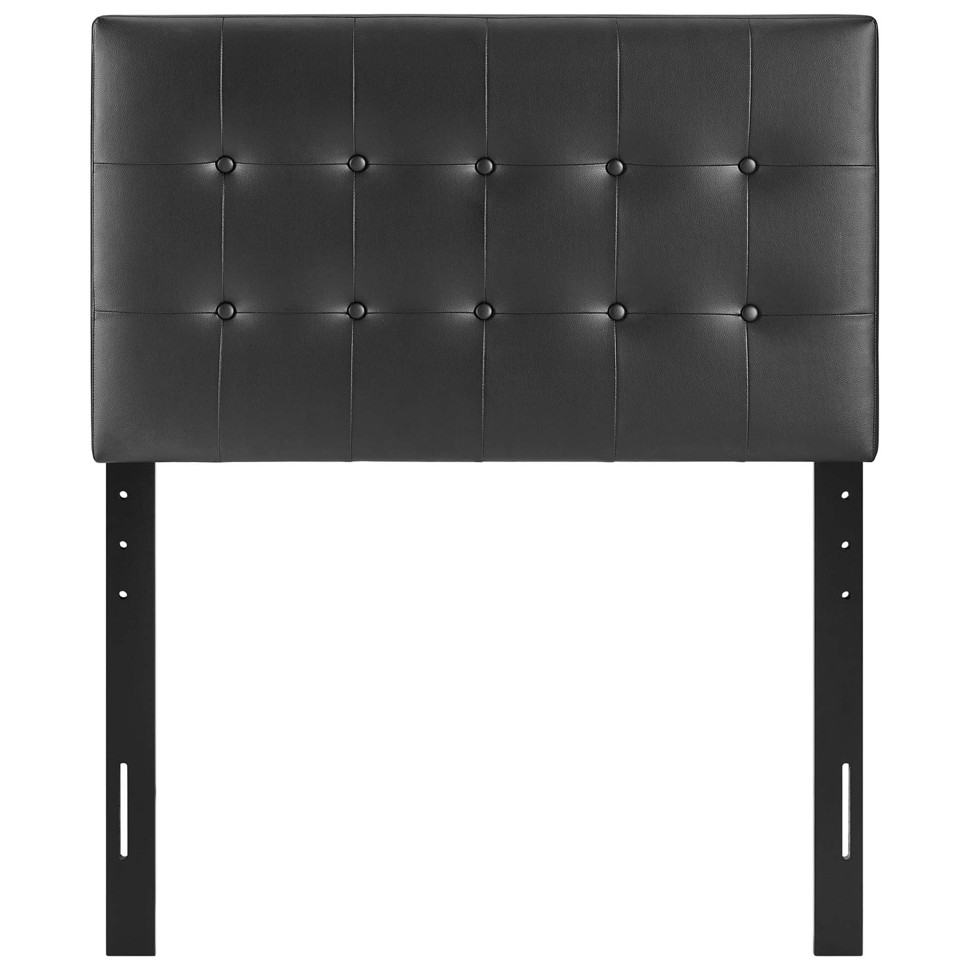 Emily Upholstered Vinyl Twin Headboard - Black