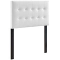 Emily Upholstered Vinyl Twin Headboard - White