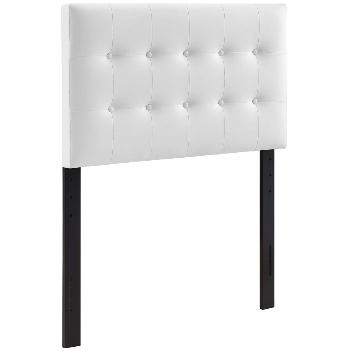 Emily Upholstered Vinyl Twin Headboard - White