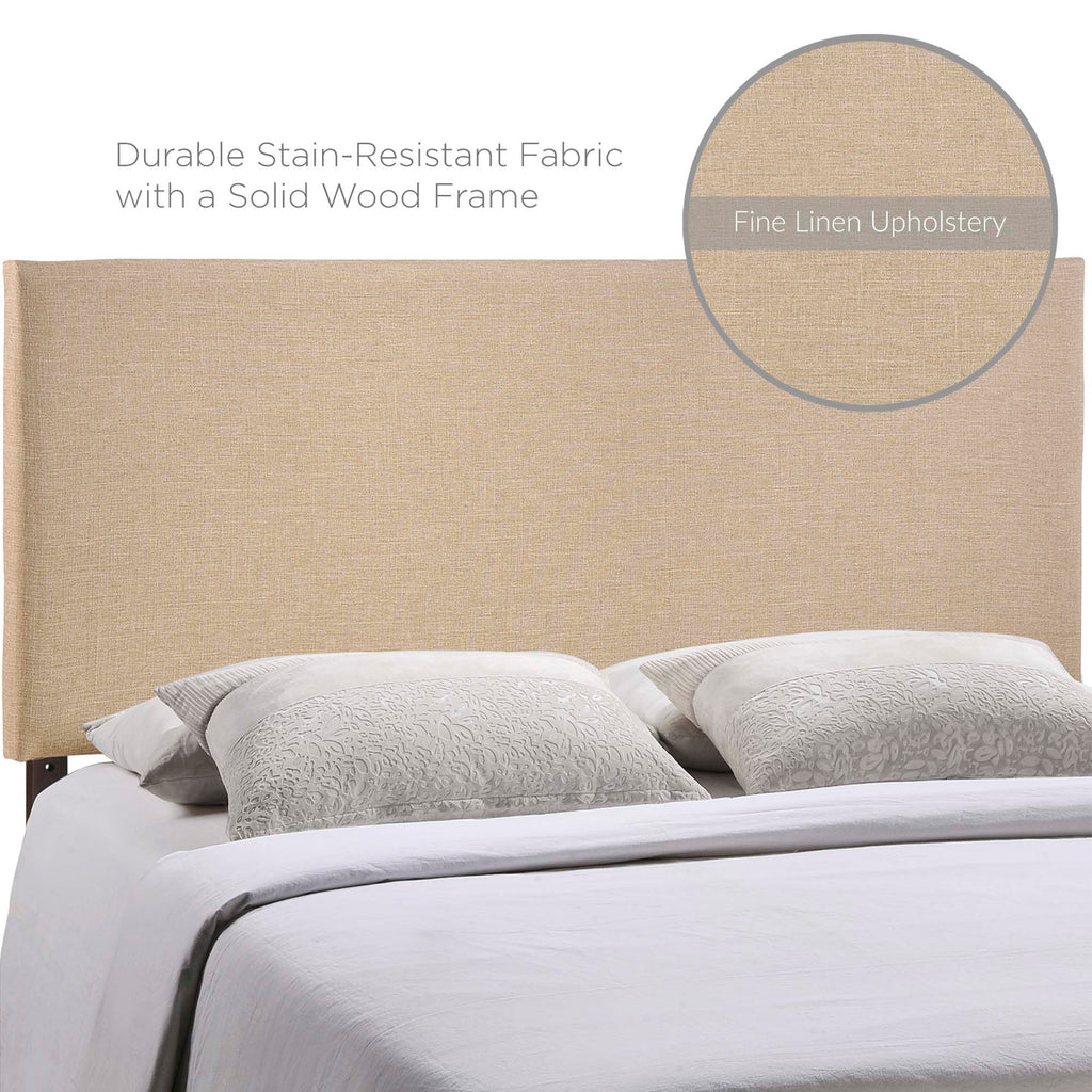 Region Upholstered Queen Headboard - Cafe