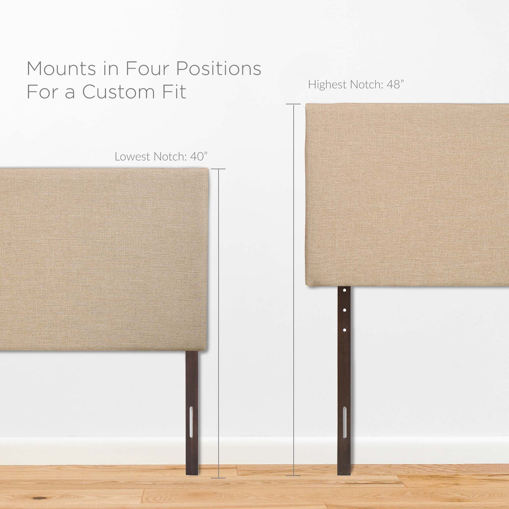 Region Upholstered Queen Headboard - Cafe