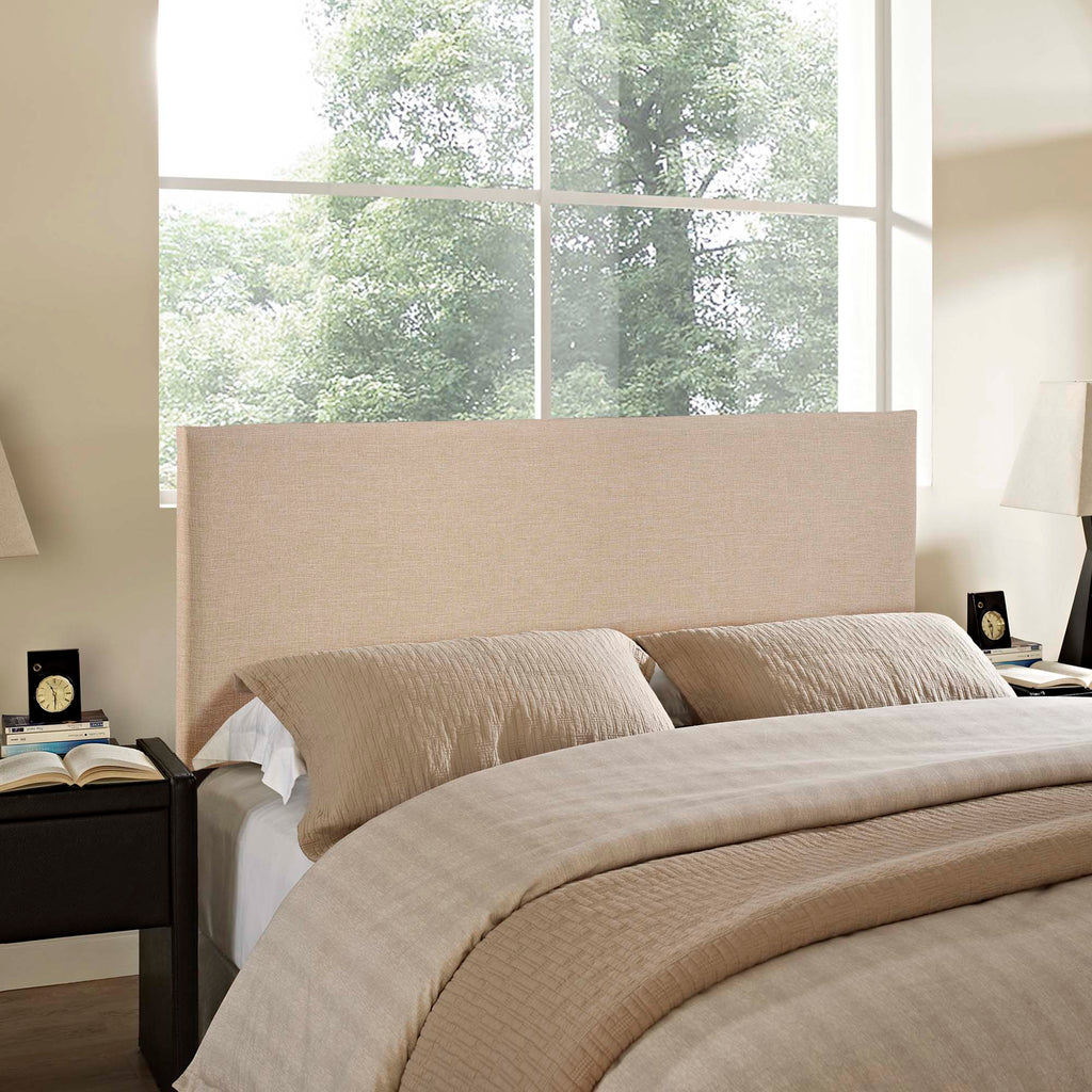 Region Upholstered Queen Headboard - Cafe