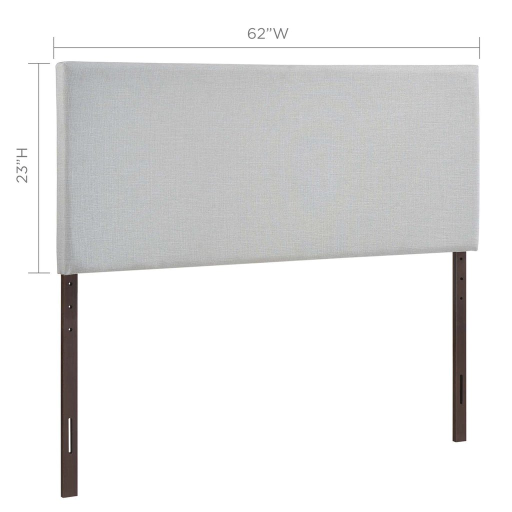 Region Upholstered Queen Headboard - Sky Gray