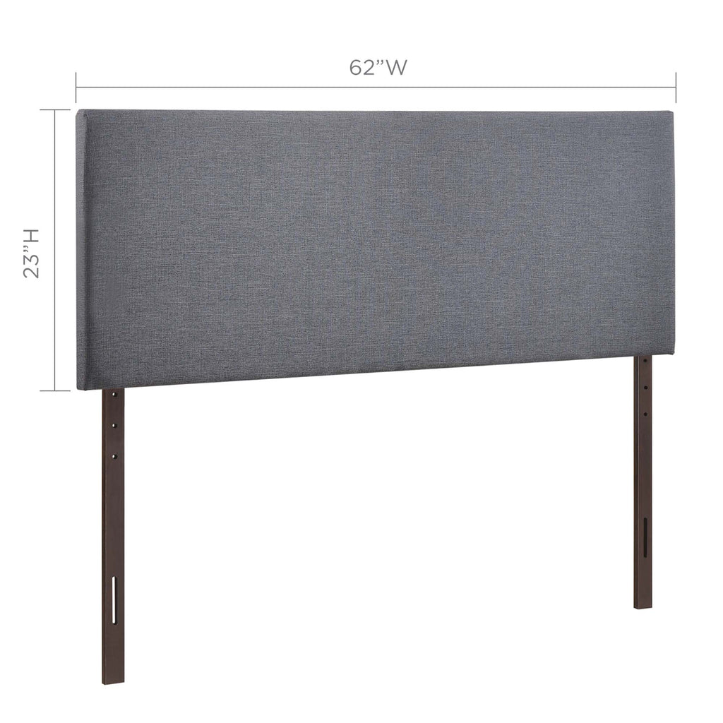 Region Upholstered Queen Headboard - Smoke