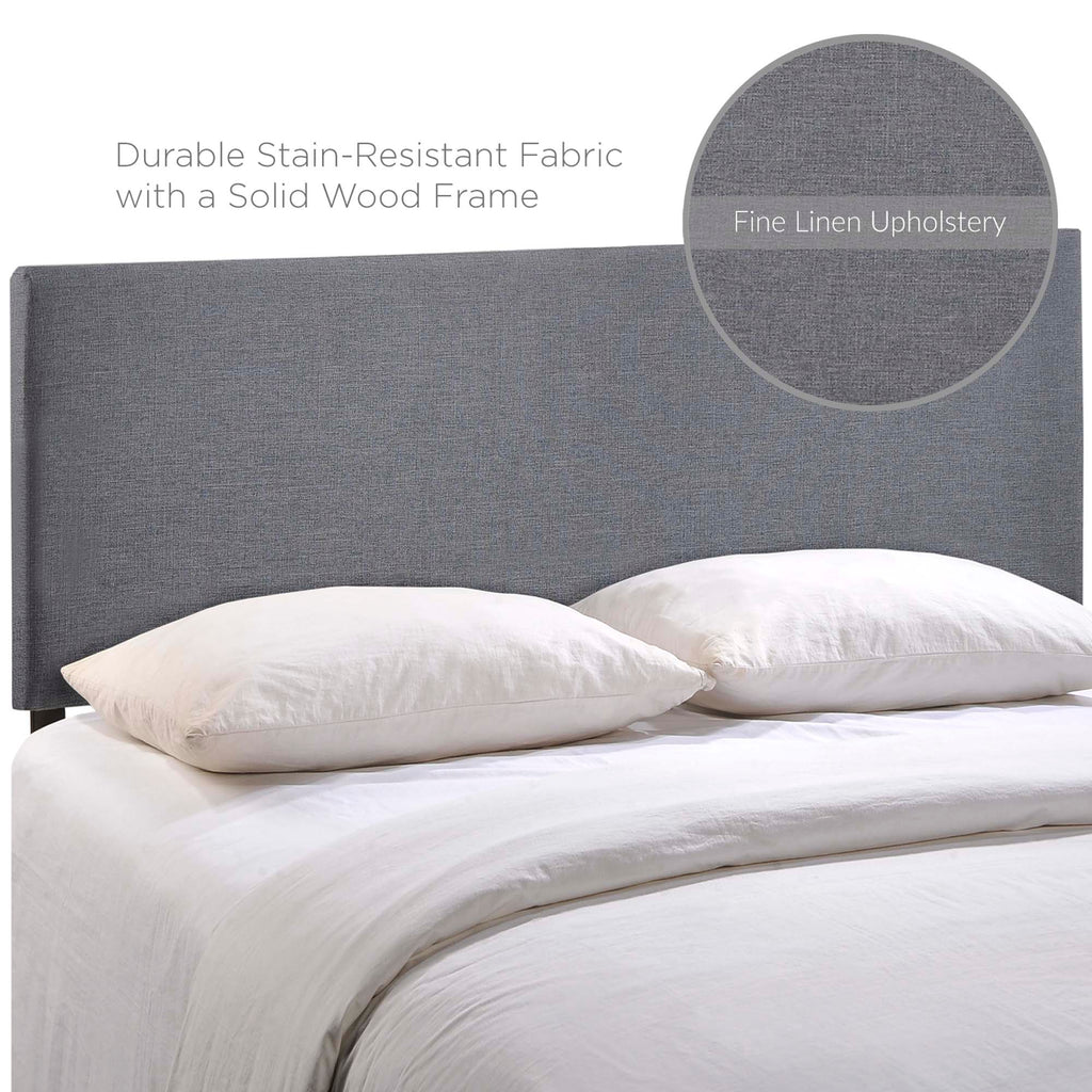 Region Upholstered Queen Headboard - Smoke
