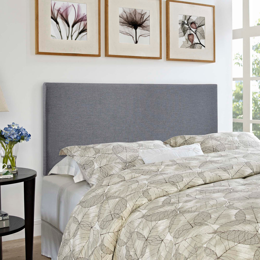 Region Upholstered Queen Headboard - Smoke