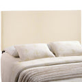 Region Upholstered Fabric King Headboard - Ivory