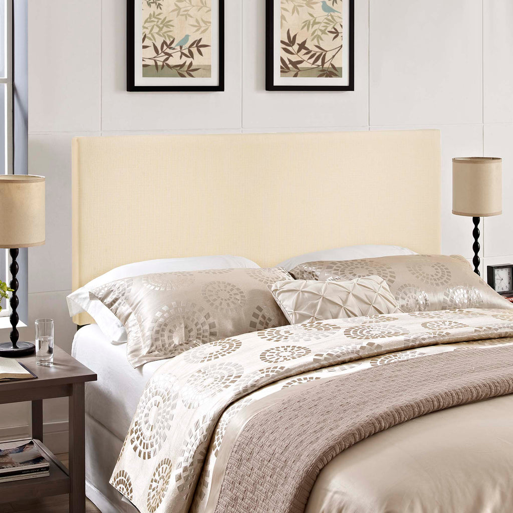 Region Upholstered Fabric King Headboard - Ivory