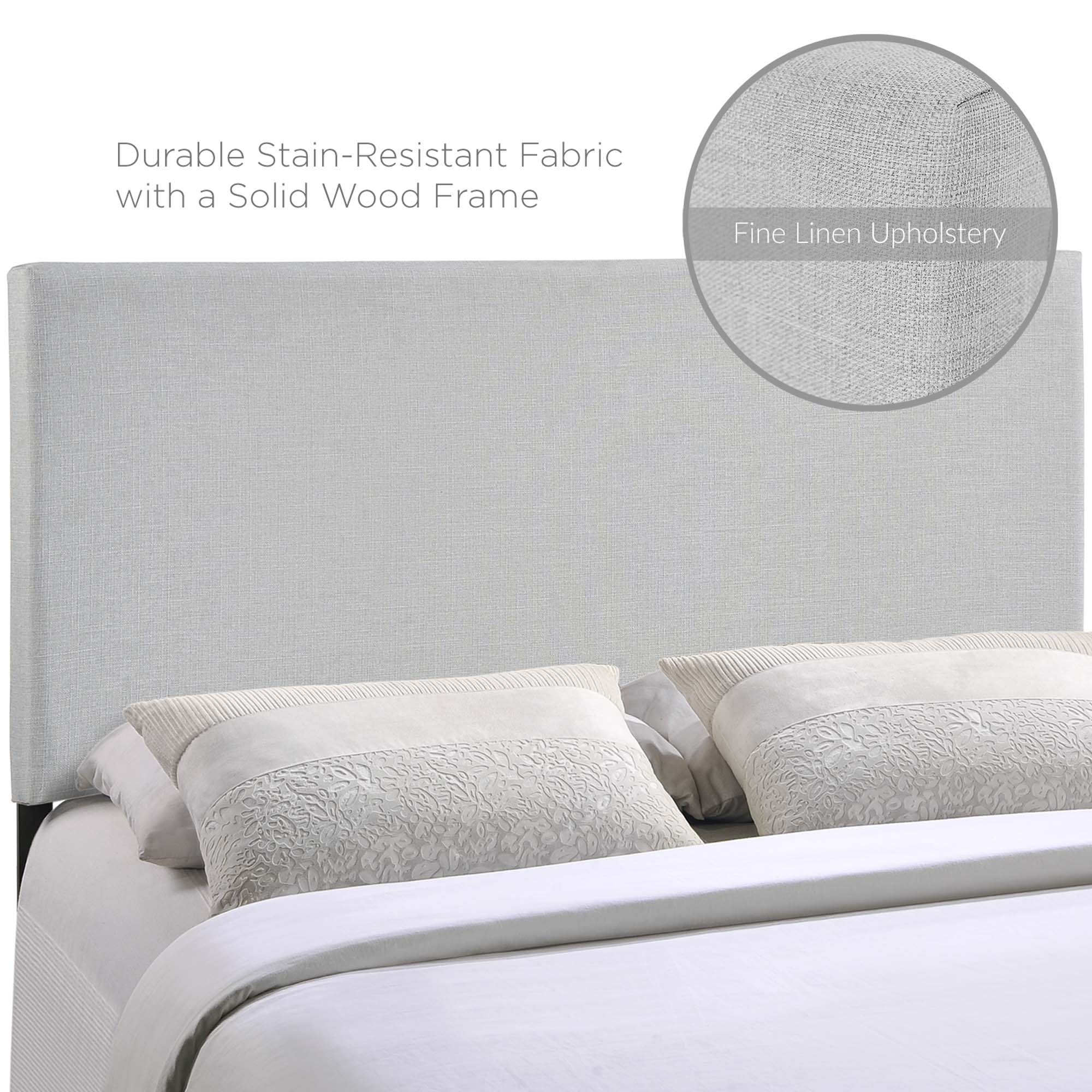 Region Upholstered Fabric Full Headboard - Sky Gray